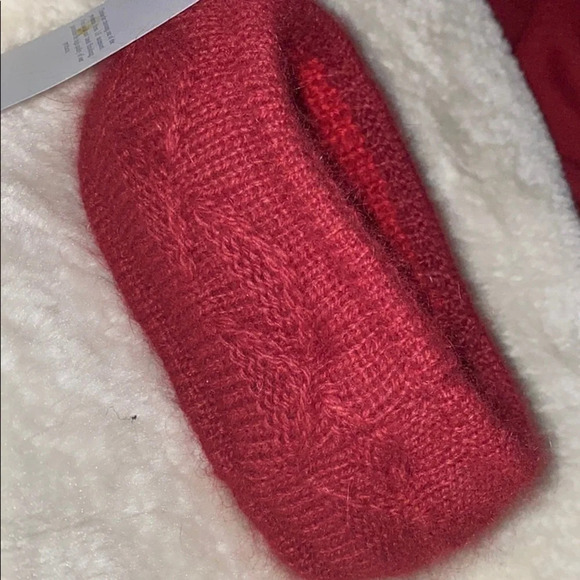 LF Accessori burgundy Made in Italy wool knit headband - Picture 1 of 7